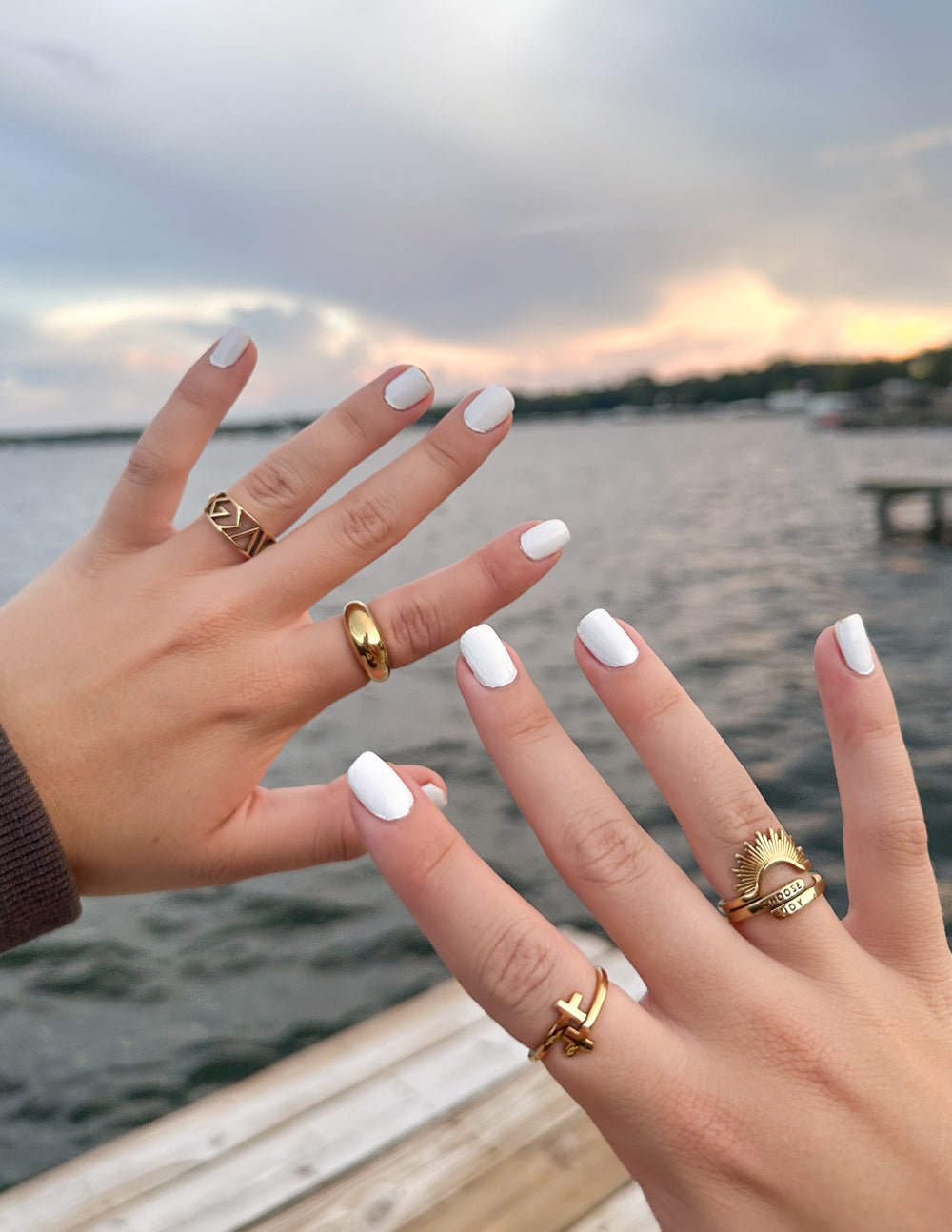 Elevated Faith Gold Dome Ring — detail close-up