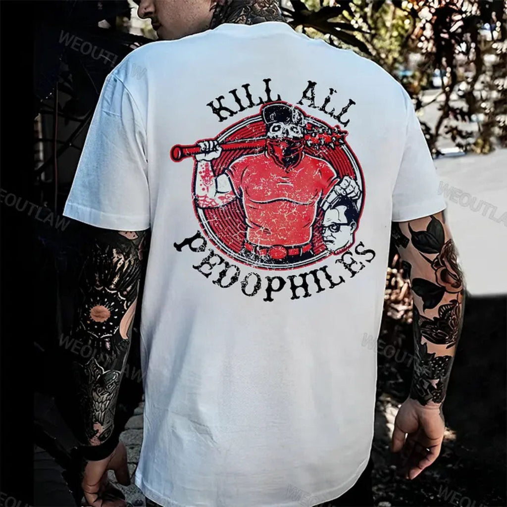 Pasimax "End All Pedo" Print Shirt — detail close-up