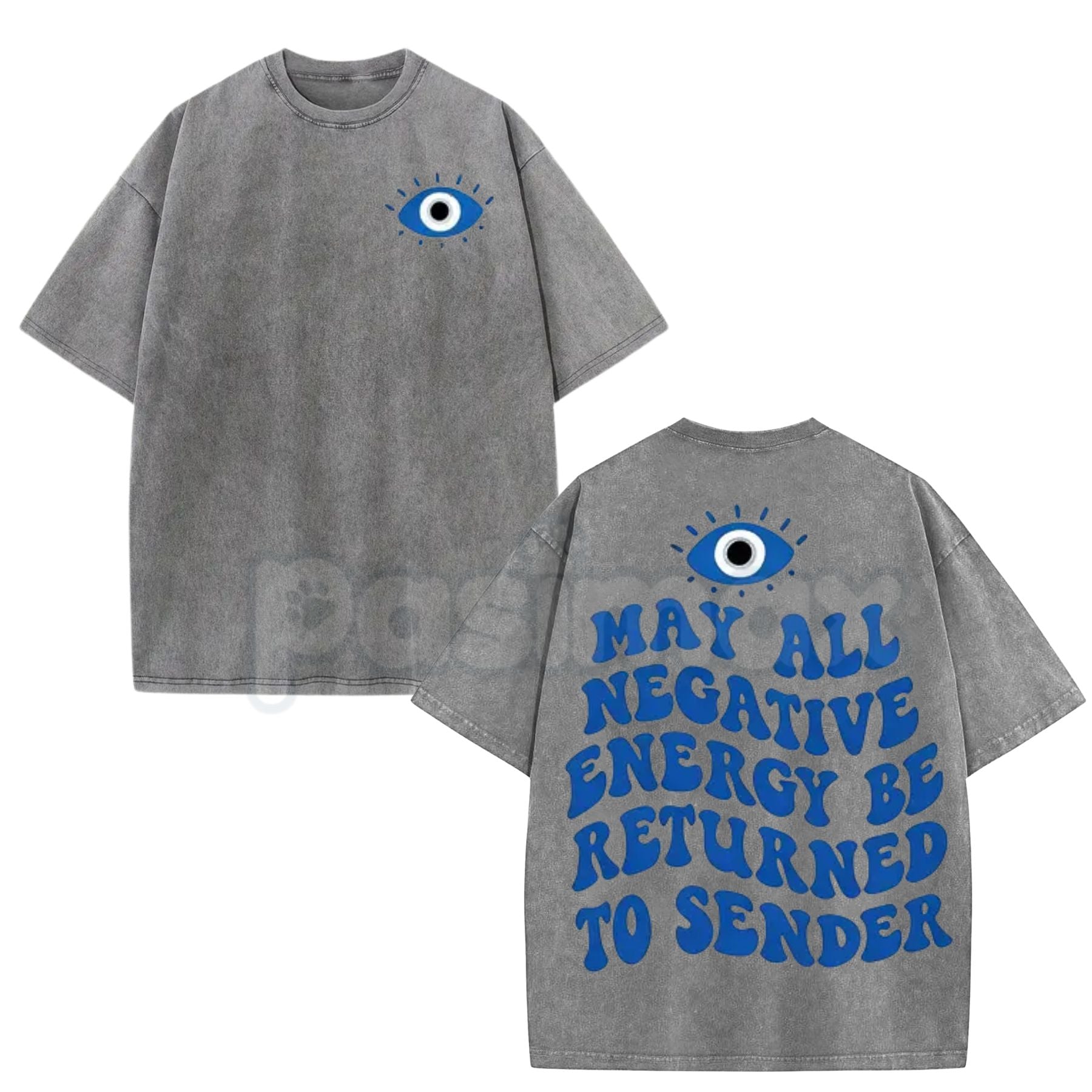 Pasimax Evil Eye Energy Shield Washed T-Shirt — main product shot