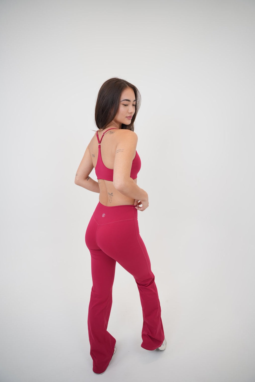 KIMITH BRAND I Live in Luxury Red Sports Bra — alternative angle