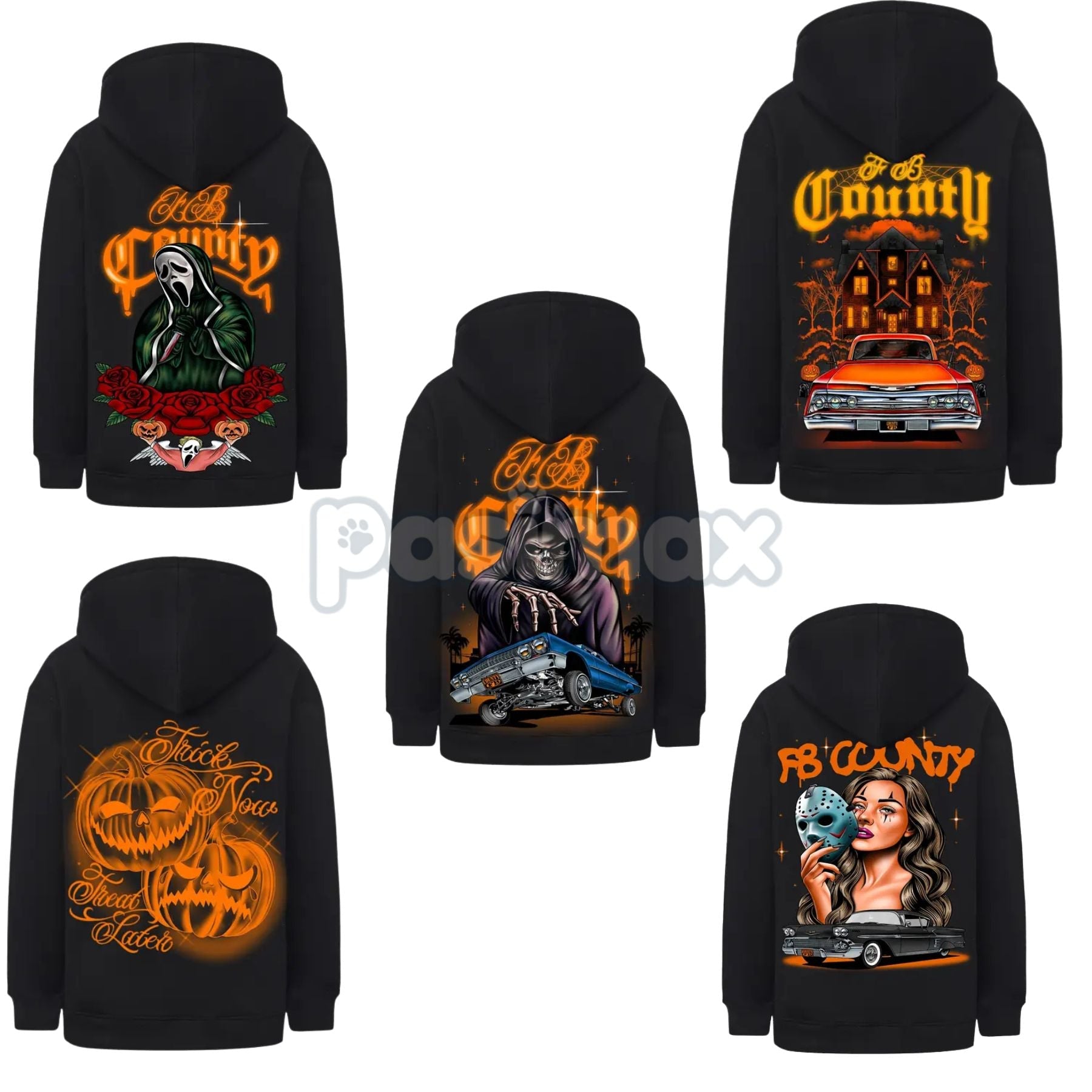 Pasimax FB County Heavyweight Oversized Halloween Graphic Hoodie — main product shot