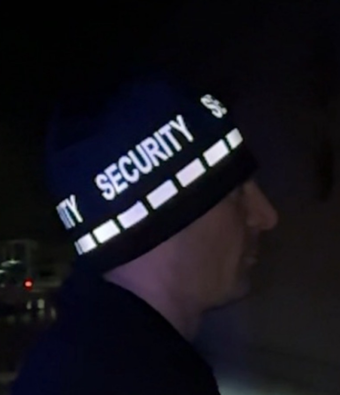 VisiBlue Black Beanie- SECURITY — Black detail