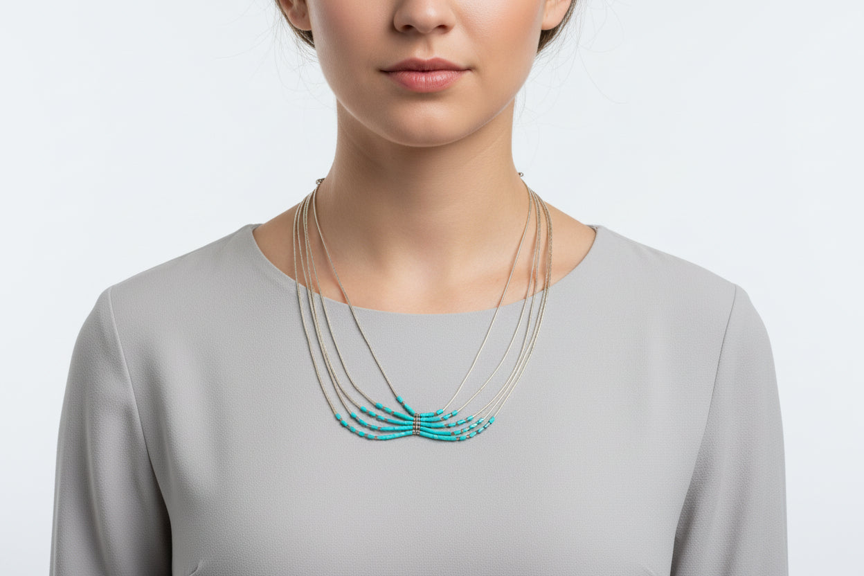 Just Neat Stuff Silver and turquoise Elegance — detail close-up