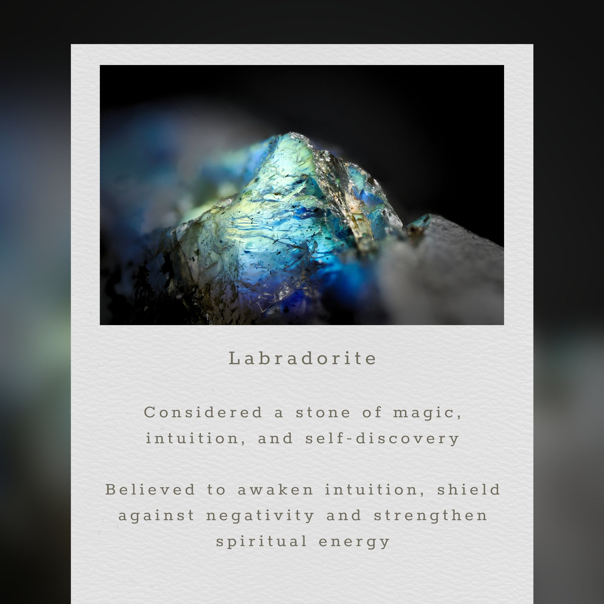 PARKEN JEWELRY Labradorite Halo Mini Gold Pendant — size reference
