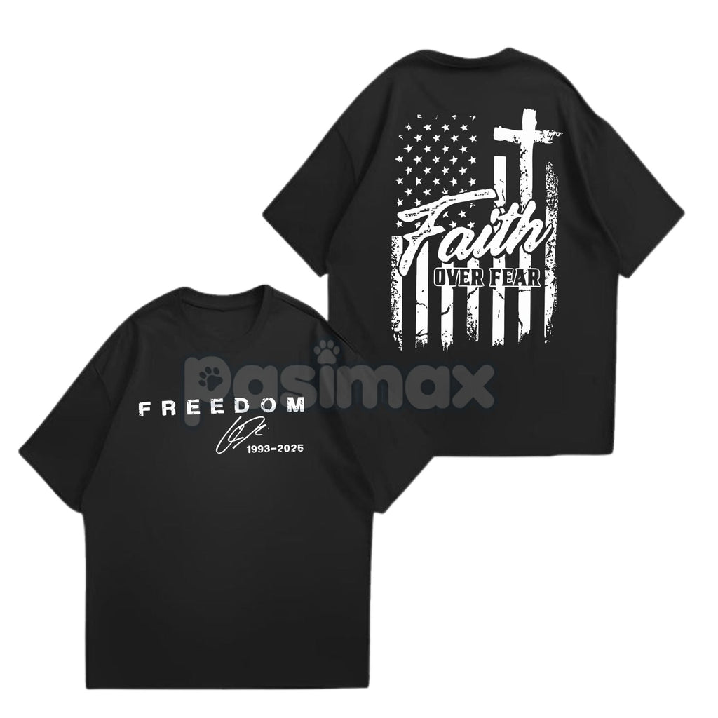 Pasimax "Faith Over Fear" Freedom American Flag T-Shirt — main product shot