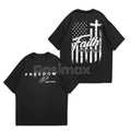 Pasimax "Faith Over Fear" Freedom American Flag T-Shirt — main product shot