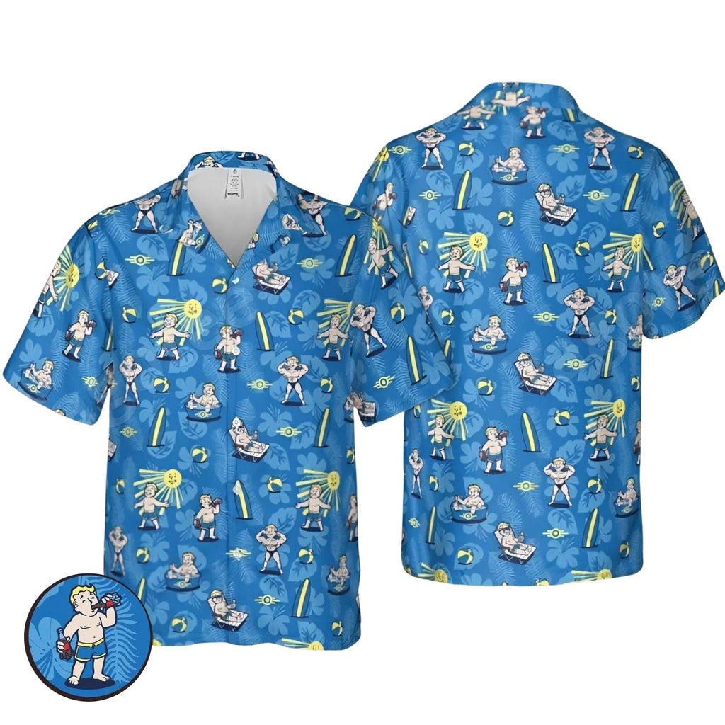 Pasimax Fallout Nuclear Summer Beach Hawaiian Shirt — main product shot