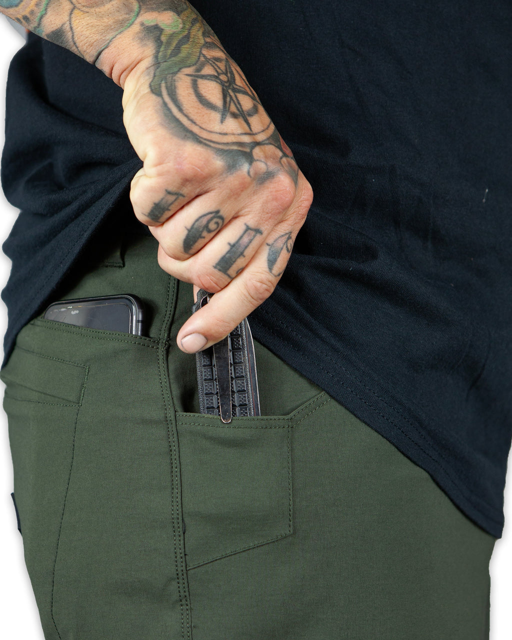 Off The Grid Surplus Field Short - Dk Army — size reference
