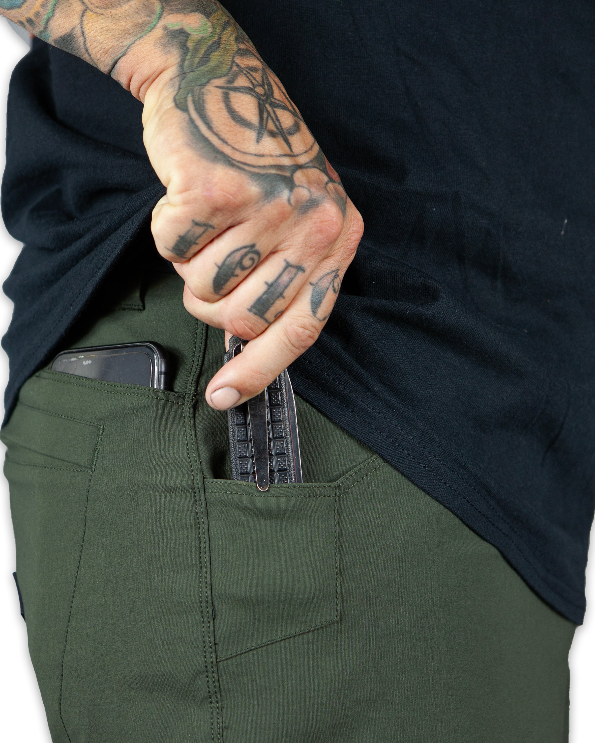 Off The Grid Surplus Field Short - Dk Army — size reference