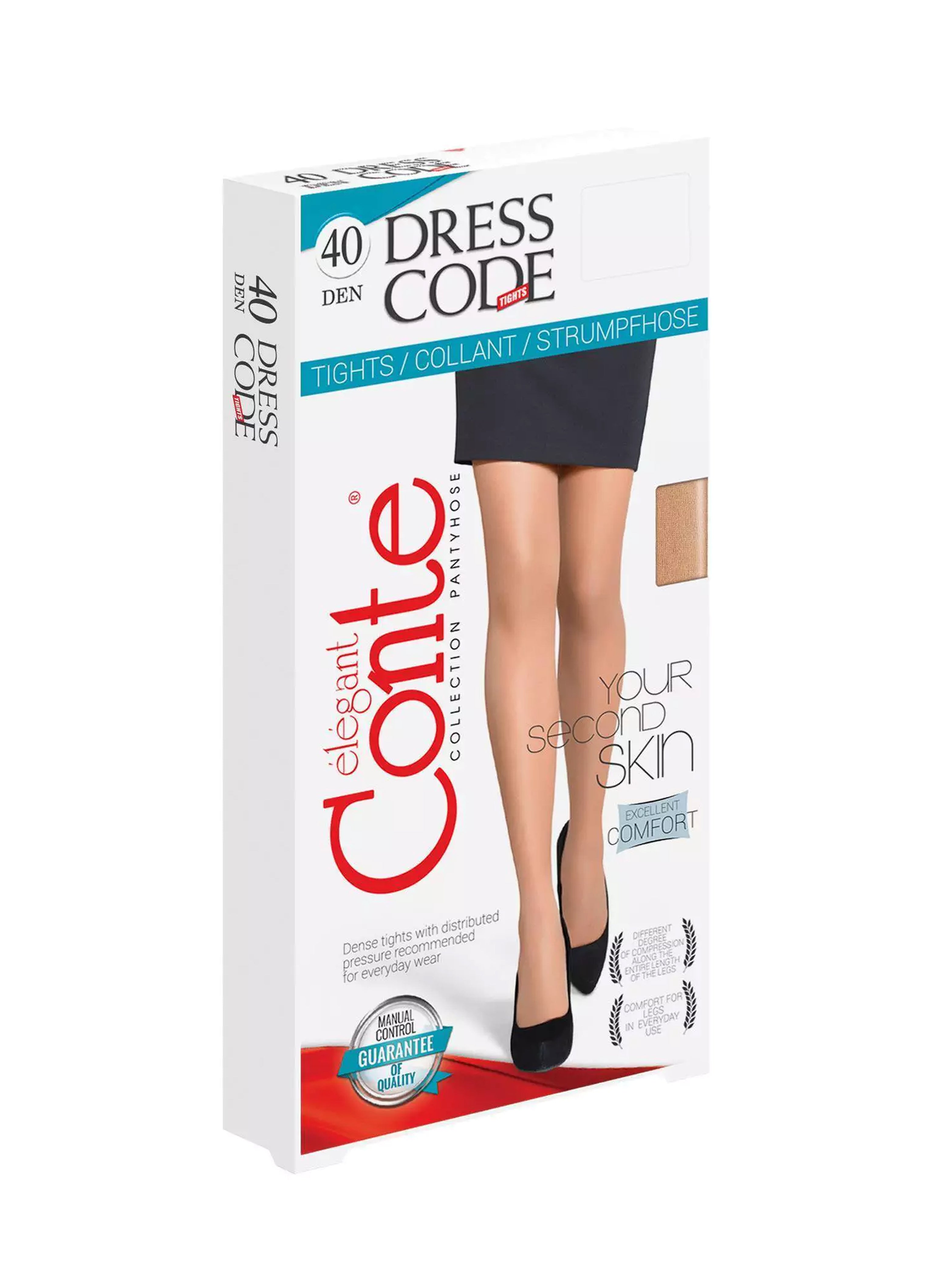 TheRanok.com Tights Conte Dress Code 40 Den - Second Skin Effect — in-use photo