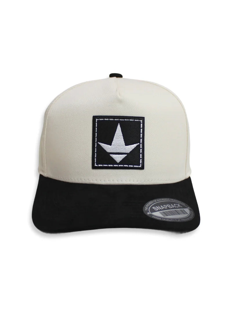 Luckless Outfitters Logo Suede Bill Snapback Hat — main product shot