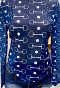 Lucky and Blessed Mesh Top Blue Bit