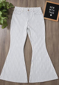 Judy Blue Pinstripe White/Blue Flare