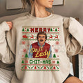 Pasimax Funny "Merry Chit I Do It" Christmas Sweatshirt | Ugly Xmas Sweater Meme Shirt | Cheeky Holiday Crewneck — main produ