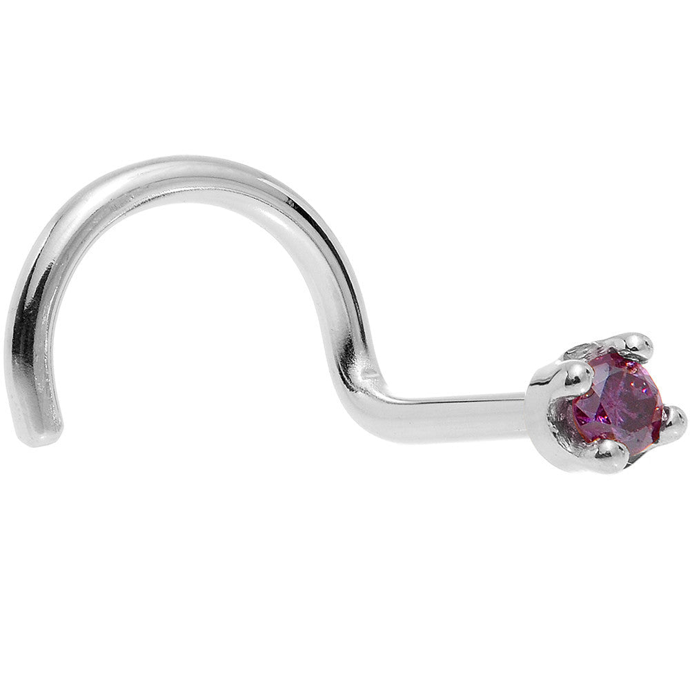 BodyCandy Solid 14K White Gold 1.5mm Genuine Purple Diamond Nose Ring — packaging