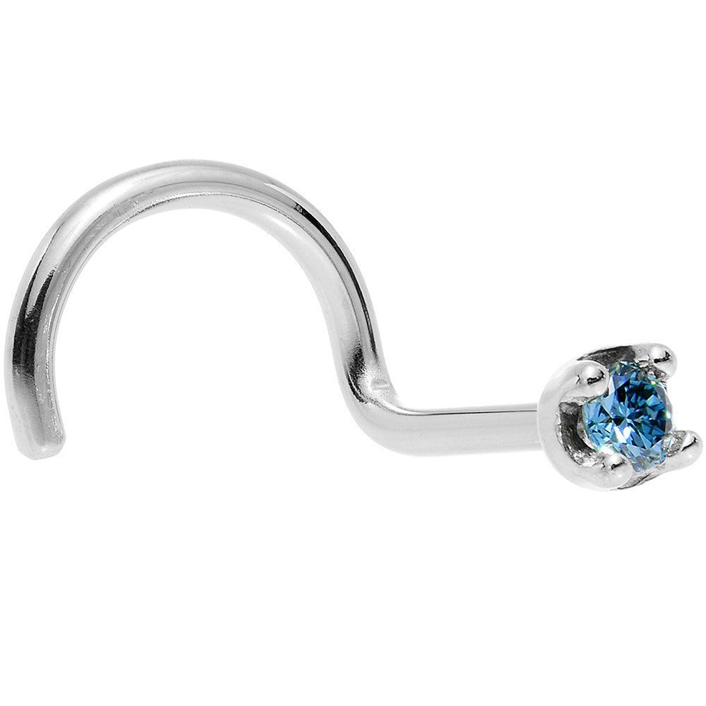 BodyCandy 14k White Gold 2mm Lab Grown Blue Diamond Nose Ring — packaging
