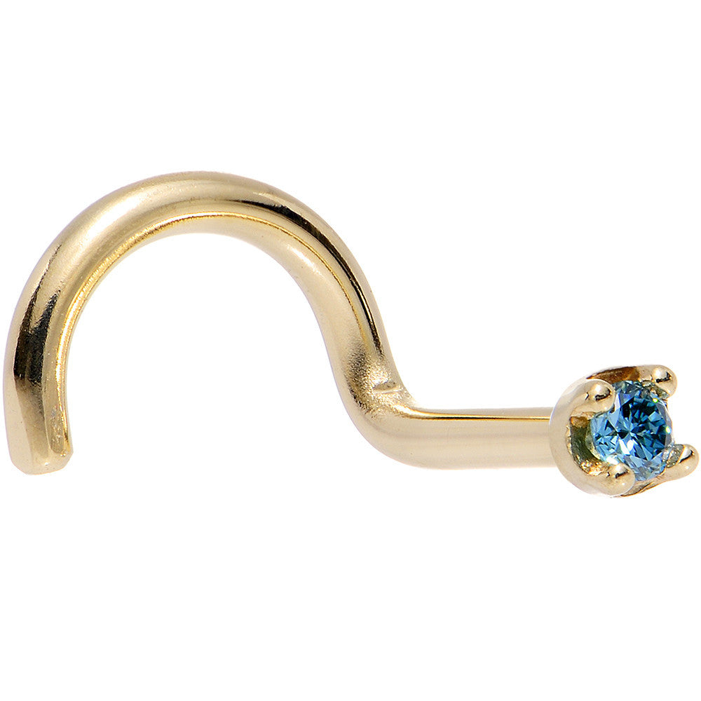 BodyCandy 14k Yellow Gold 2mm Lab Grown Blue Diamond Nose Ring — lifestyle context