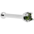 BodyCandy 14k White Gold 2mm Lab Grown Green Diamond Nose Ring — comparison shot
