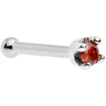 BodyCandy 14k White Gold 2mm Lab Grown Red Diamond Nose Ring — flat-lay composition