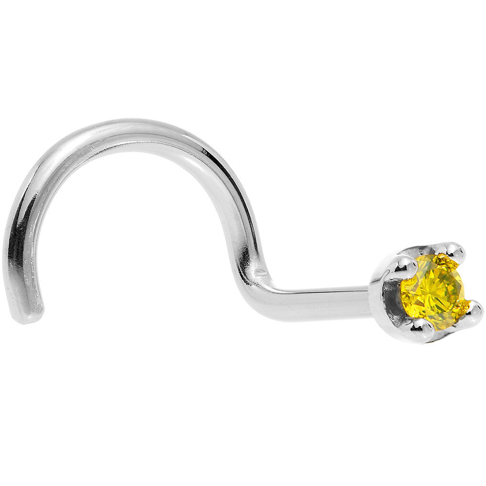 BodyCandy Solid 14K White Gold 1.5mm Genuine Yellow Diamond Nose Ring — packaging