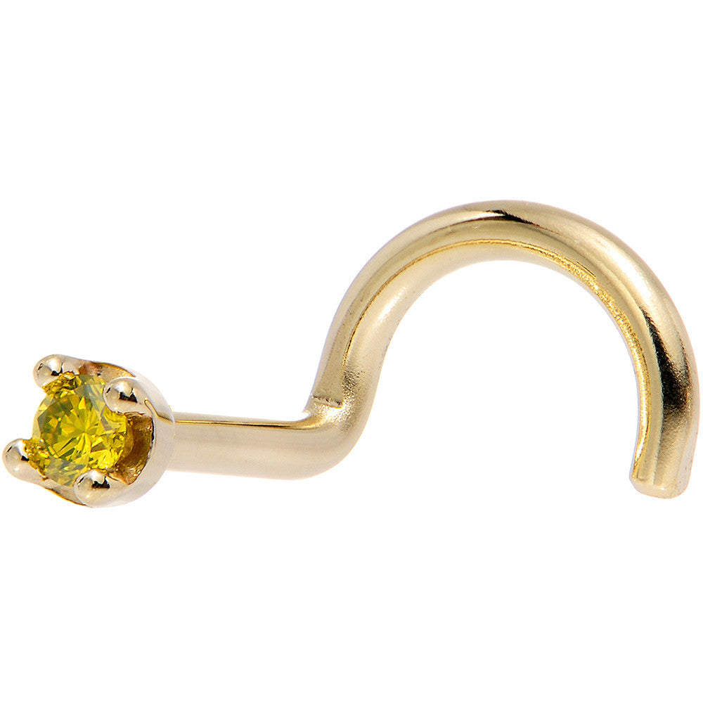 BodyCandy Solid 18K Yellow Gold 1.5mm Genuine Yellow Diamond Nose Ring — lifestyle context