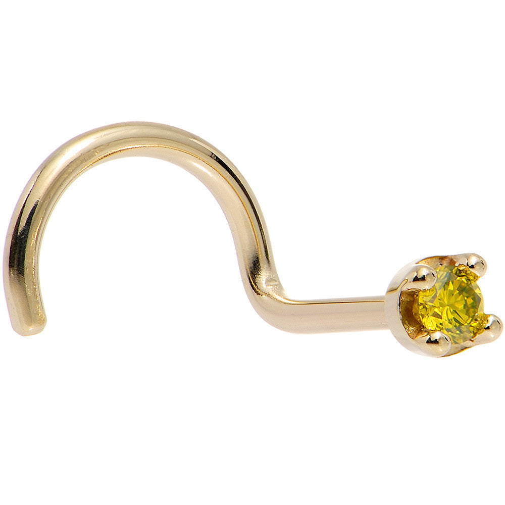 BodyCandy 14k Yellow Gold 2mm Lab Grown Yellow Diamond Nose Ring — packaging