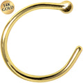 BodyCandy 20G 3/8 Solid 14K Yellow Gold Nose Hoop — main product shot