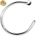 BodyCandy 20G 3/8 Solid 14K White Gold Nose Hoop — main product shot