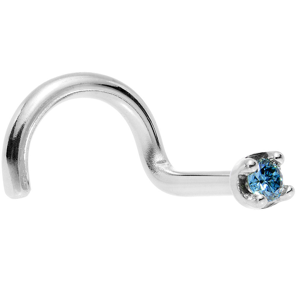 BodyCandy Solid 18K White Gold 1.5mm Genuine Blue Diamond Nose Ring — lifestyle context
