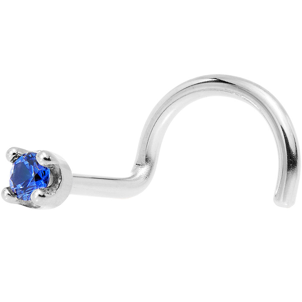 BodyCandy Solid 18K White Gold 1.5mm Genuine Blue Sapphire Nose Ring — packaging