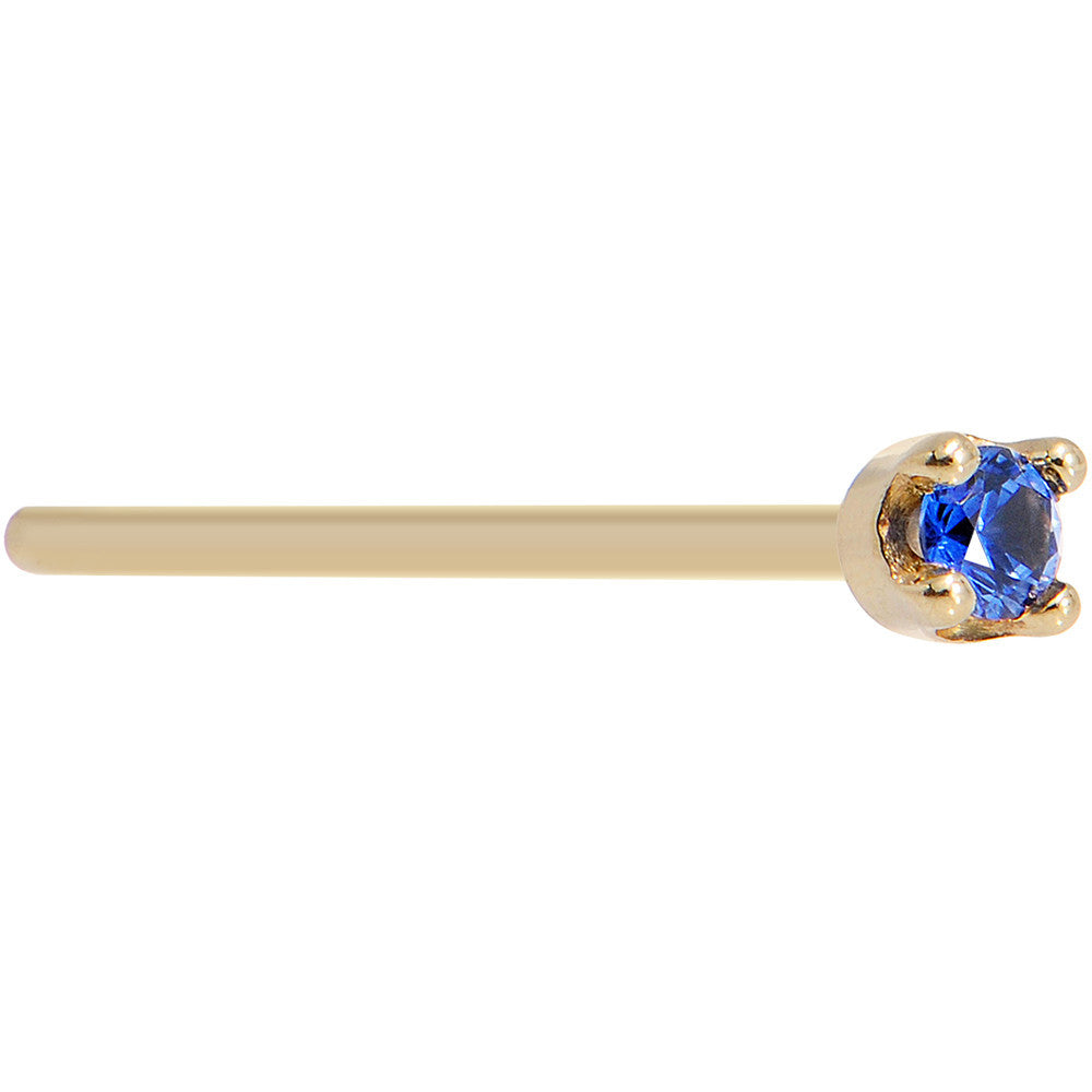 BodyCandy Solid 18K Yellow Gold 1.5mm Genuine Blue Sapphire Nose Ring — comparison shot
