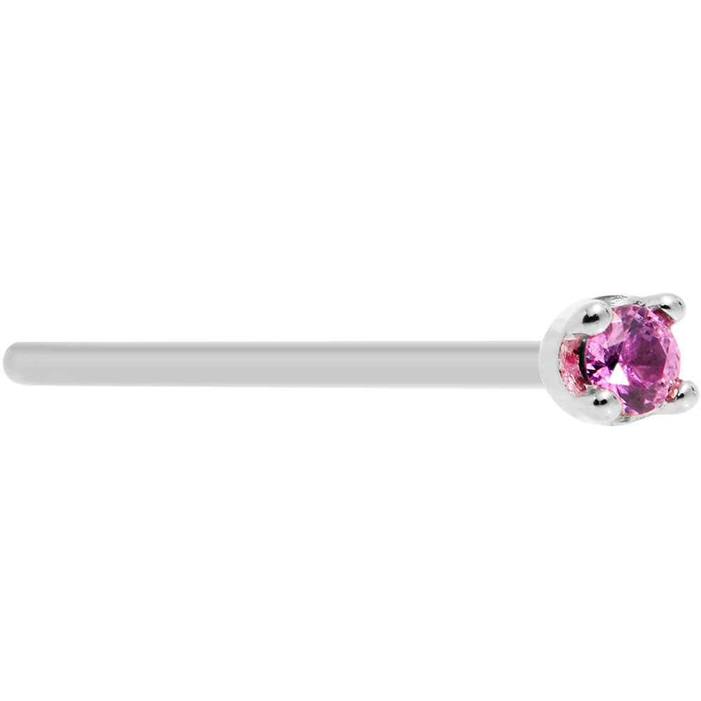 BodyCandy Solid 18K White Gold 1.5mm Genuine Pink Sapphire Nose Ring — comparison shot