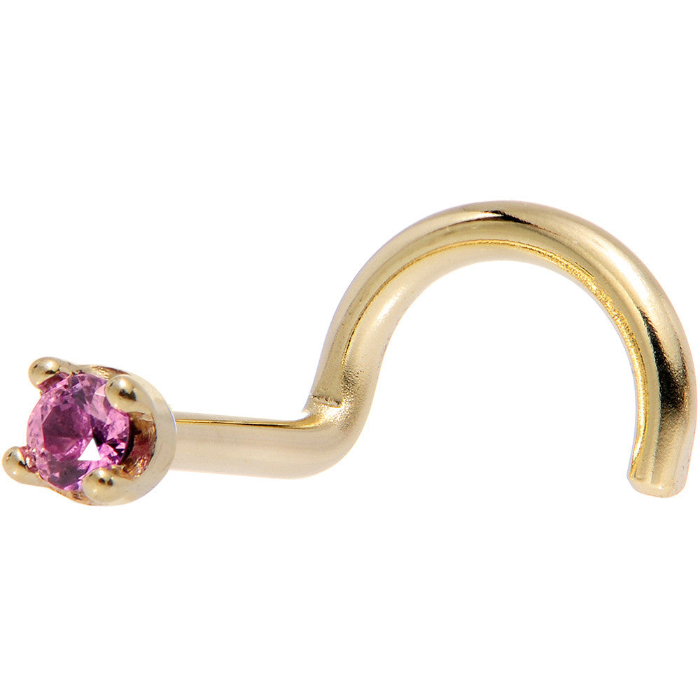 BodyCandy Solid 18K Yellow Gold 1.5mm Genuine Pink Sapphire Nose Ring — lifestyle context