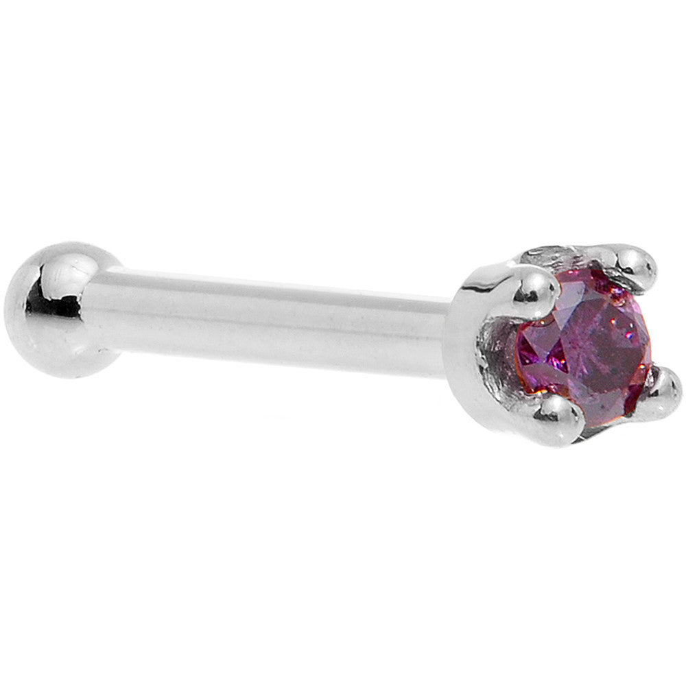 BodyCandy Solid 18K White Gold 1.5mm Genuine Purple Diamond Nose Ring — comparison shot