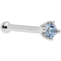 BodyCandy Solid 18K White Gold 1.5mm Genuine Topaz Nose Ring — color detail