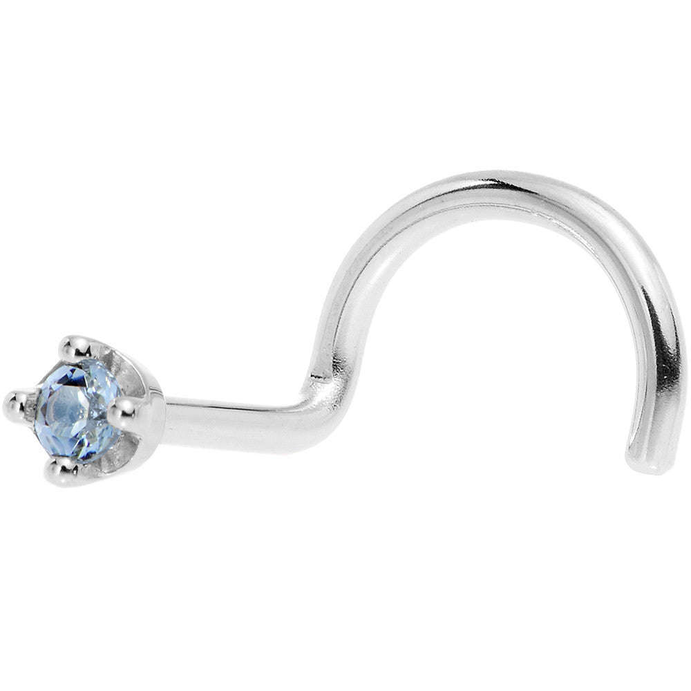 BodyCandy Solid 18K White Gold 1.5mm Genuine Topaz Nose Ring — packaging