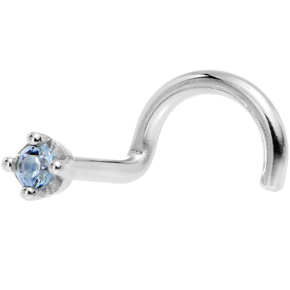 BodyCandy Solid 18K White Gold 1.5mm Genuine Topaz Nose Ring — lifestyle context