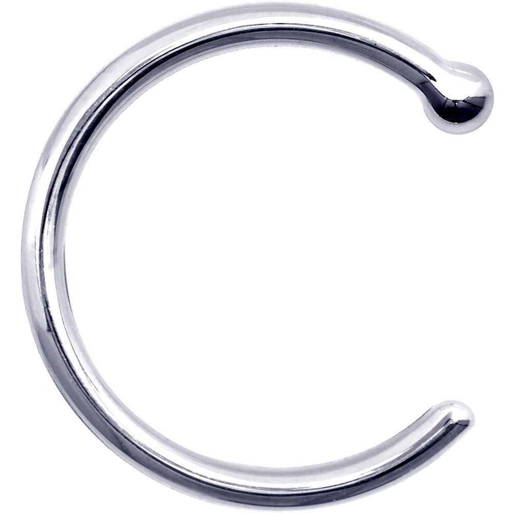 BodyCandy 18G 3/8 Solid 18K White Gold Nose Hoop — lifestyle context