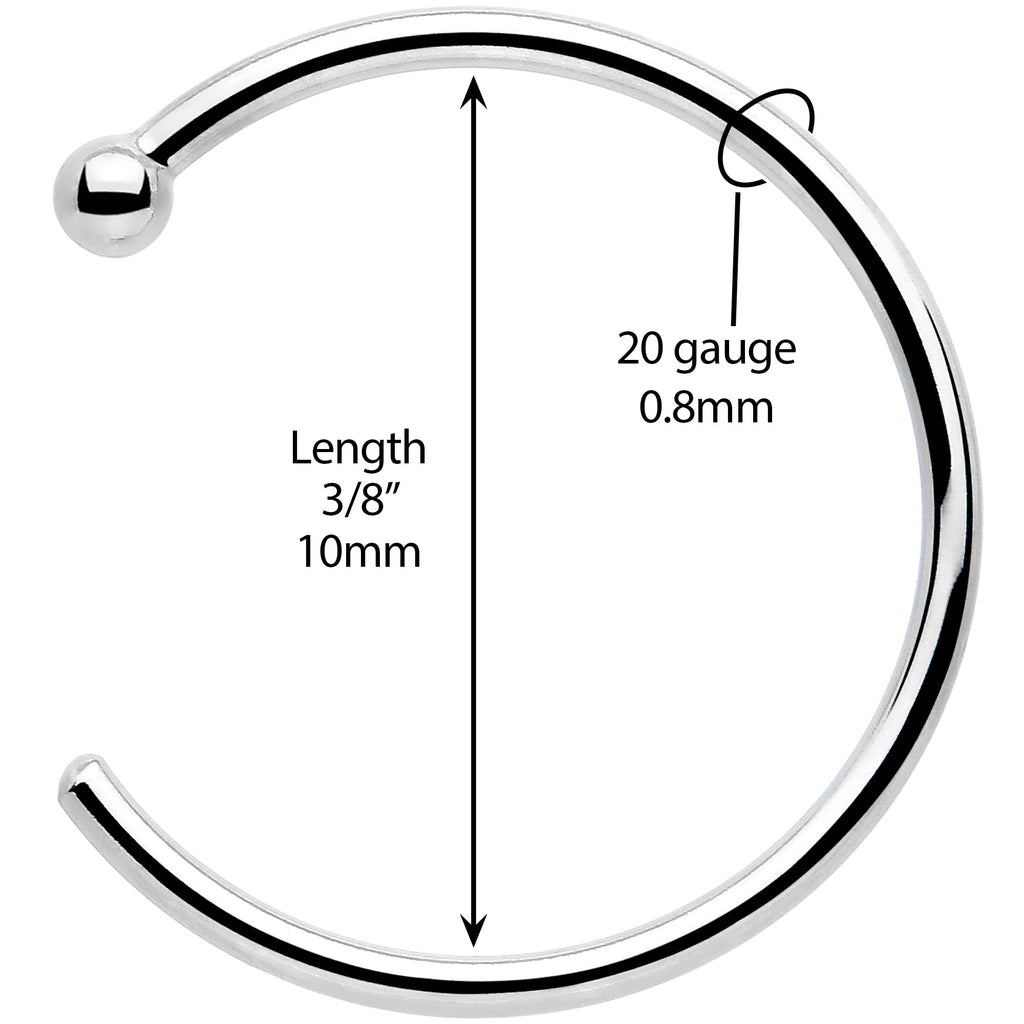 BodyCandy 20G 3/8 Solid 18K White Gold Nose Hoop — packaging
