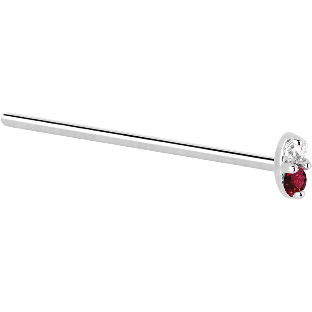 BodyCandy 14k White Gold Red 1.5mm CZ Marquise Nose Ring — lifestyle context