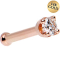 BodyCandy 14K Rose Gold 2mm Cubic Zirconia Nose Ring — lifestyle context