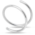 BodyCandy Double Hoop Nose 925 Sterling Silver Spiral Nose Ring — comparison shot