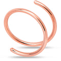 BodyCandy Double Hoop Nose 14k Rose Gold Filled Spiral Nose Ring — fabric or material detail