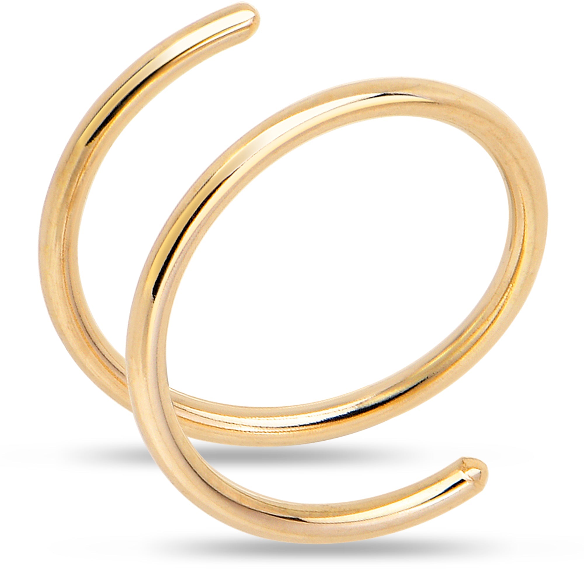BodyCandy Double Hoop Nose 14k Yellow Gold Filled Spiral Nose Ring — packaging