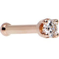 BodyCandy 14k Rose Gold 2mm Lab Grown Diamond Nose Ring — detail close-up