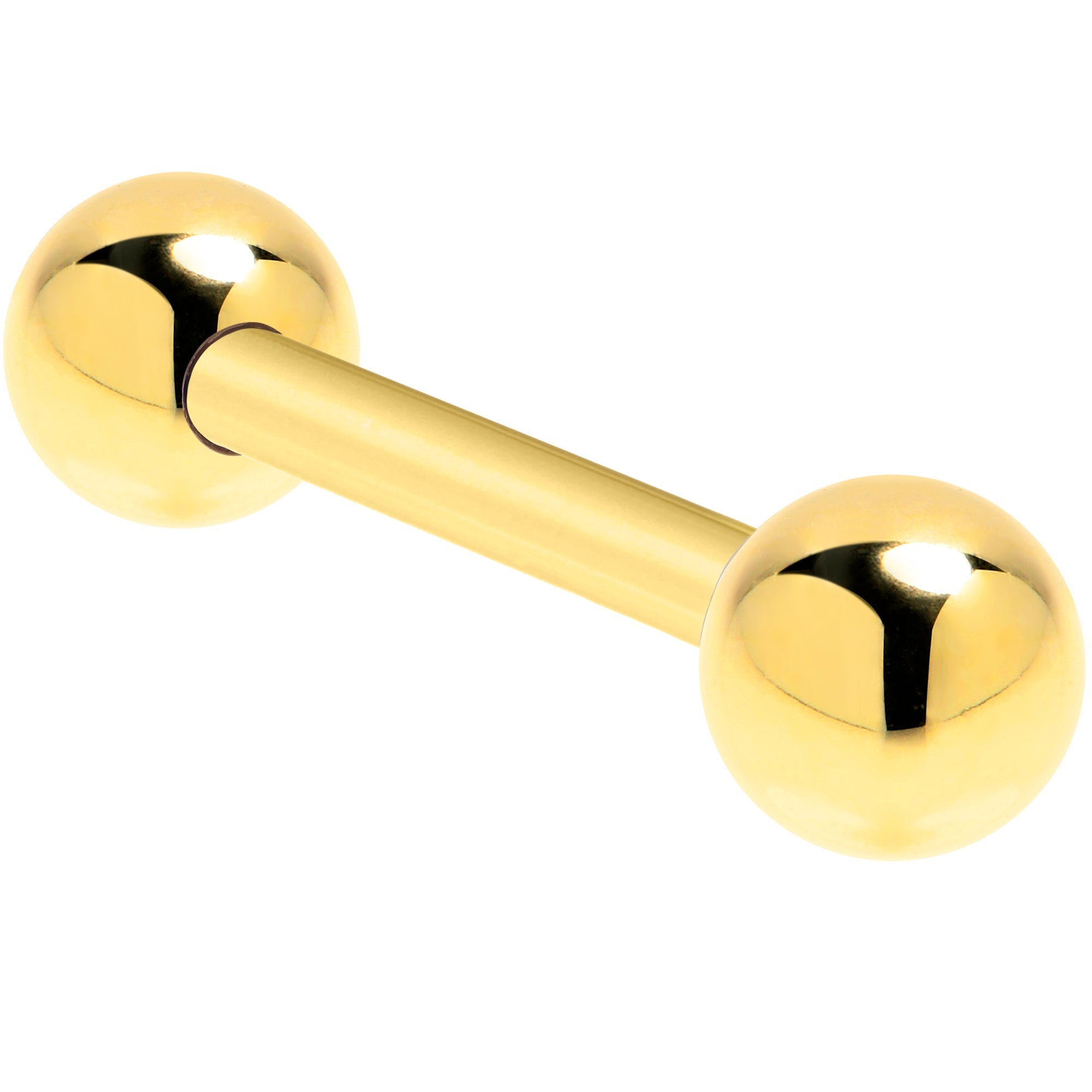 BodyCandy 14k Solid Gold Ball Internally Threaded Barbell Tongue Ring — size reference