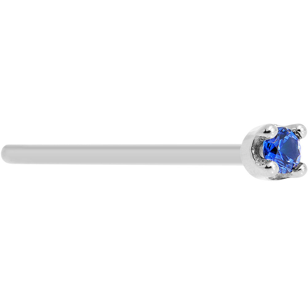 BodyCandy Solid 14K White Gold 1.5mm Genuine Blue Sapphire Nose Stud Ring — comparison shot