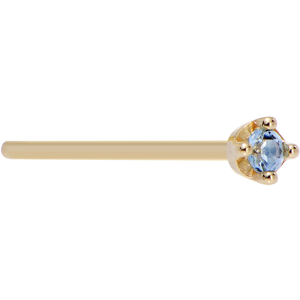 BodyCandy Solid 14K Yellow Gold 1.5mm Genuine Topaz Nose Ring — comparison shot
