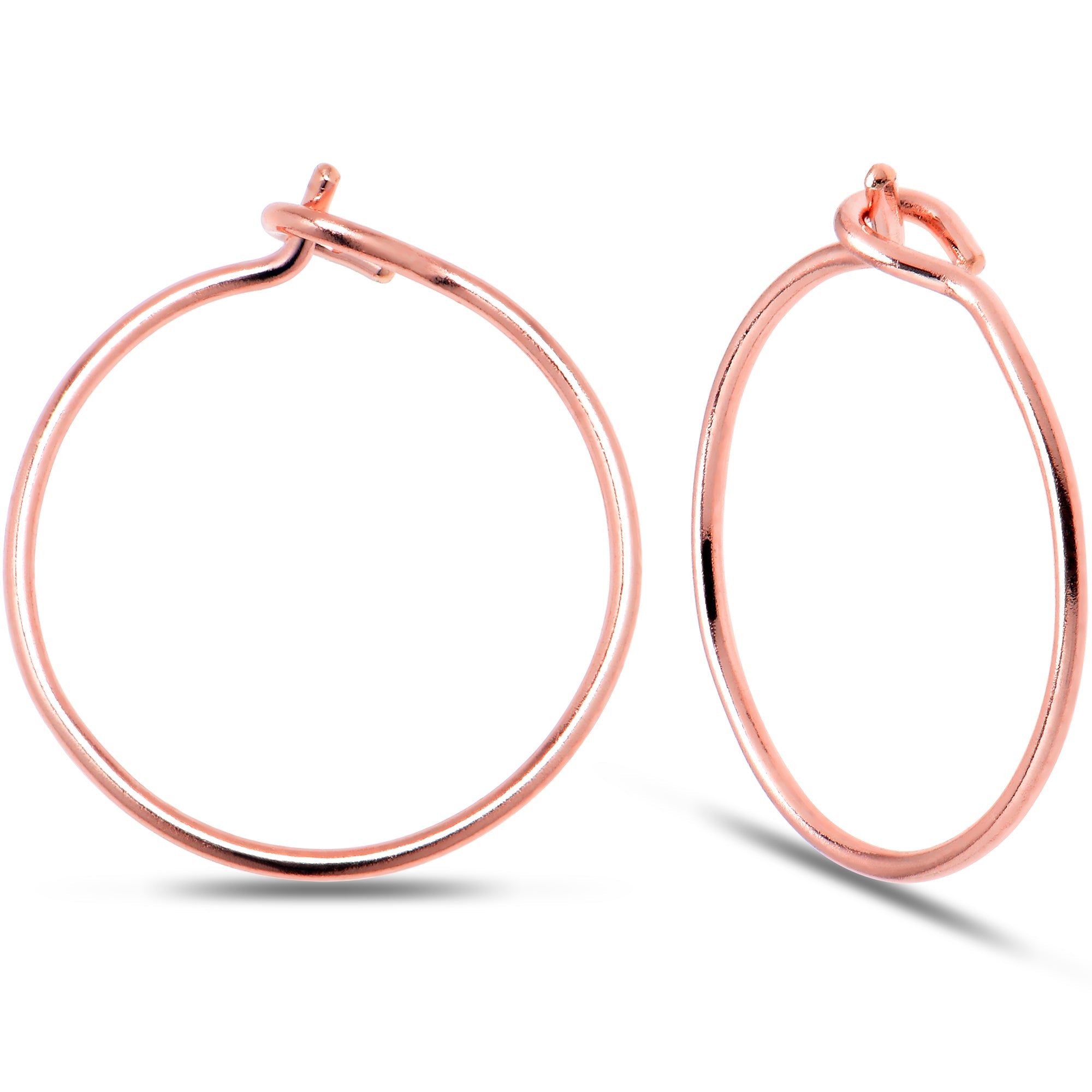 BodyCandy Tiny Hoop Earrings 14k Rose Gold Filled Handmade Huggie Hoop Earrings — main product shot