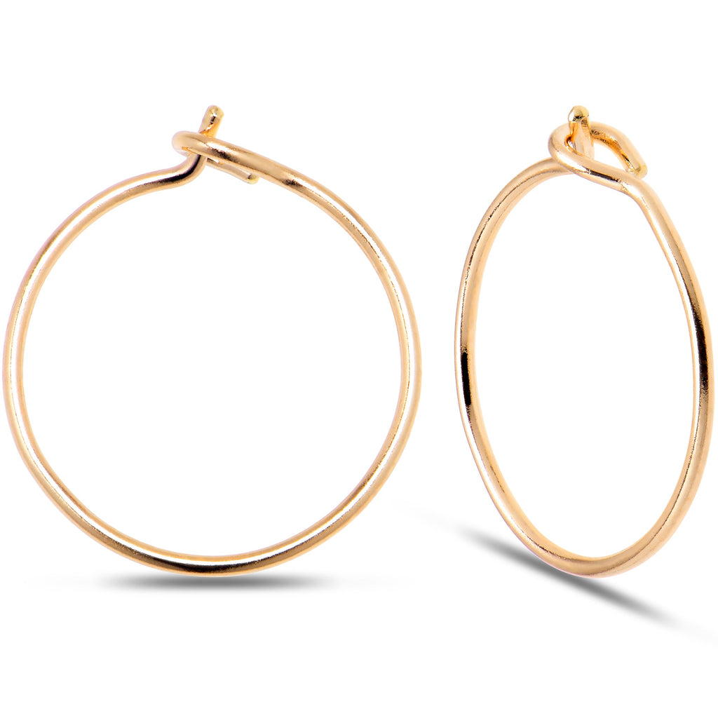 BodyCandy Tiny Hoop Earrings 14k Yellow Gold Filled Handmade Huggie Hoop Earrings — main product shot